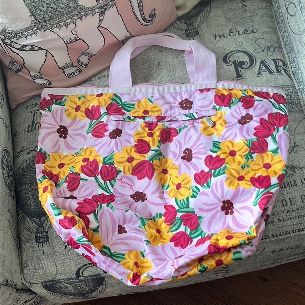 Le Sportsac Floral Tote Bag - Pink / Yellow